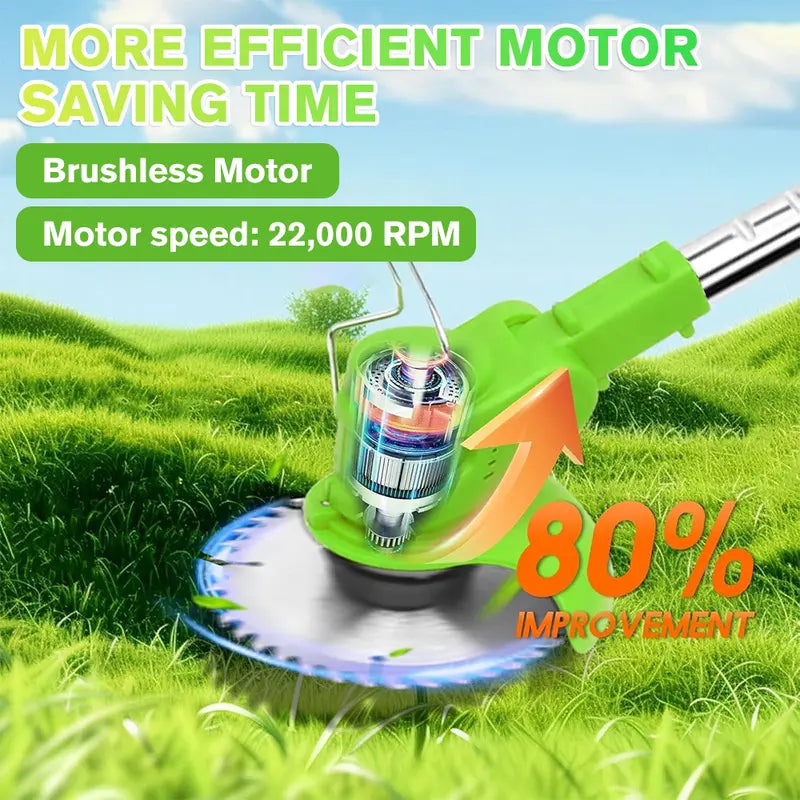 🌿 Cordless Weed Wacker – 2 Batteries, Lightweight Trimmer