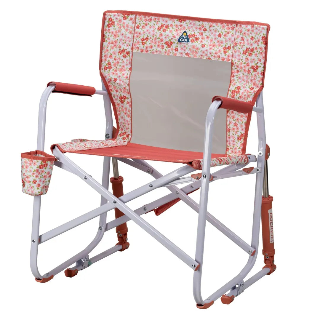 🏕️ Go Anywhere Folding Rocker | Smooth Glide & Mesh Back