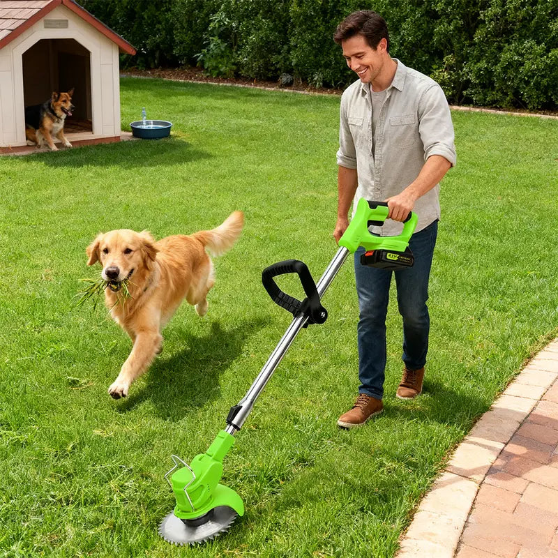 🌿 Cordless Weed Wacker – 2 Batteries, Lightweight Trimmer