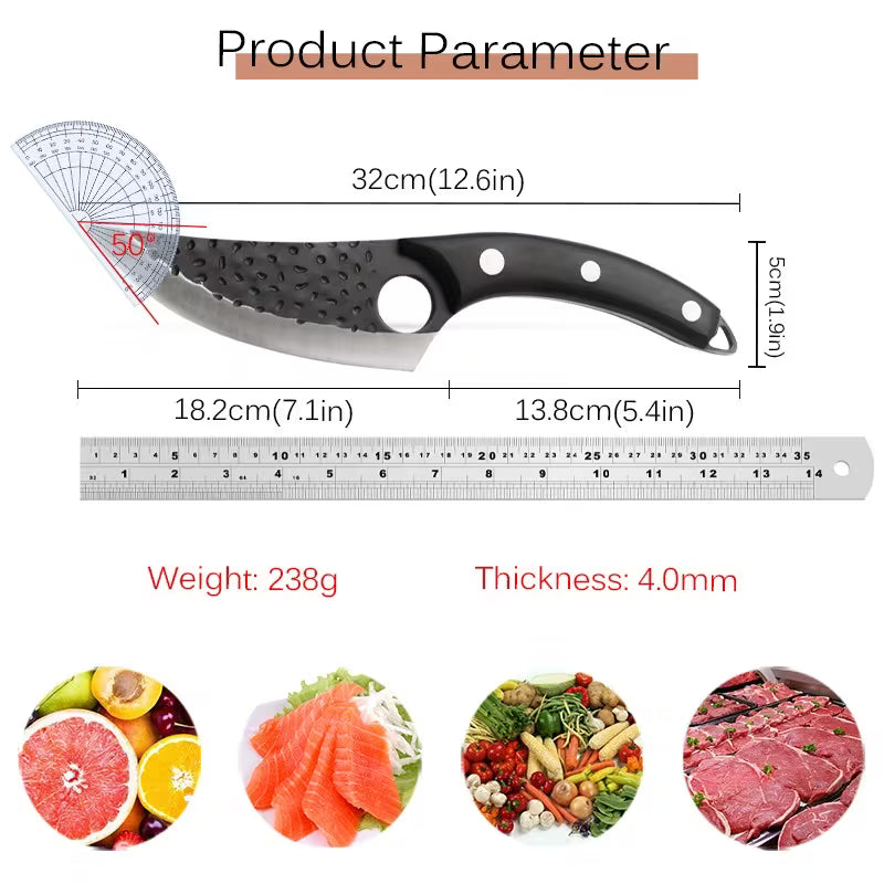 2/4pcs Sharp Chef Meat Fruit BBQ Knife Perfect Gift for Family Travel Anti-Stick Ergonomic Handle Multipurpose Stainless Steel Sashimi Knife Unique Kitchen Gadgets