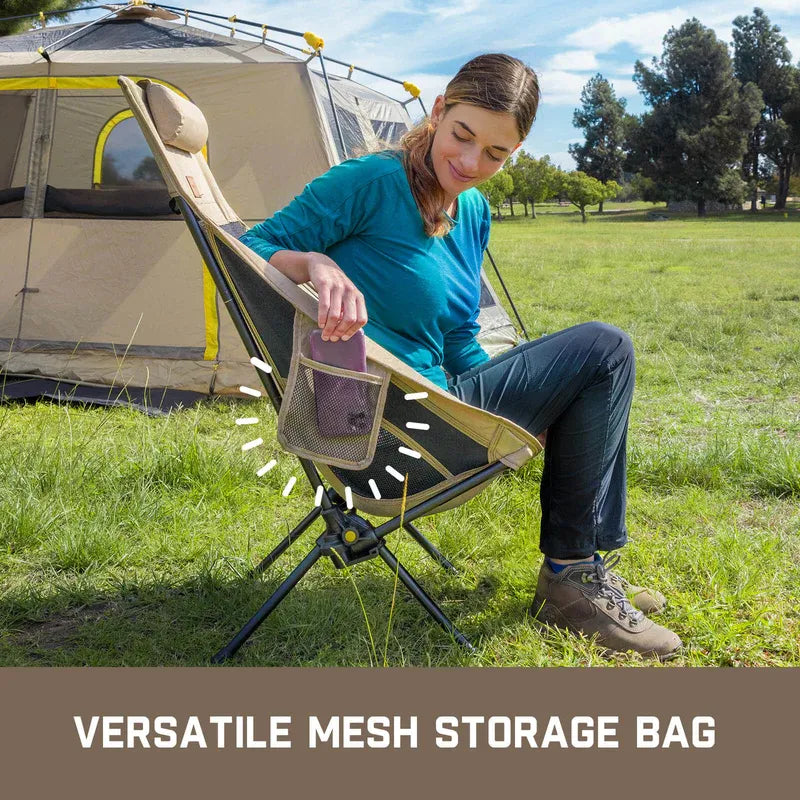 Lightweight Rocking Camp Chair – Smooth Recline, Built for the Outdoors 🏕️✨