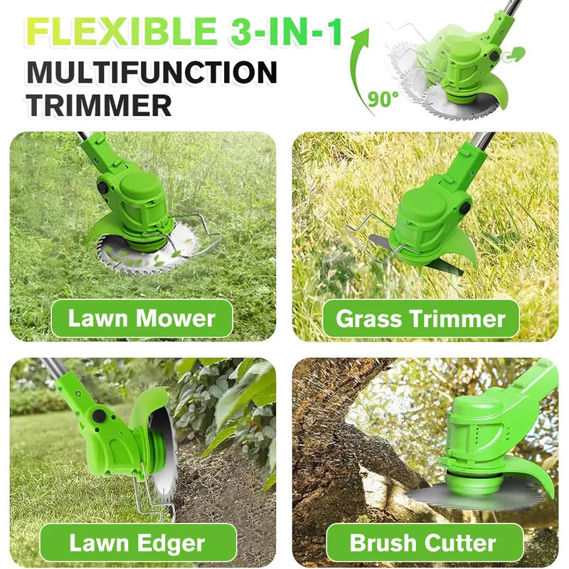 🌿 Cordless Weed Wacker – 2 Batteries, Lightweight Trimmer