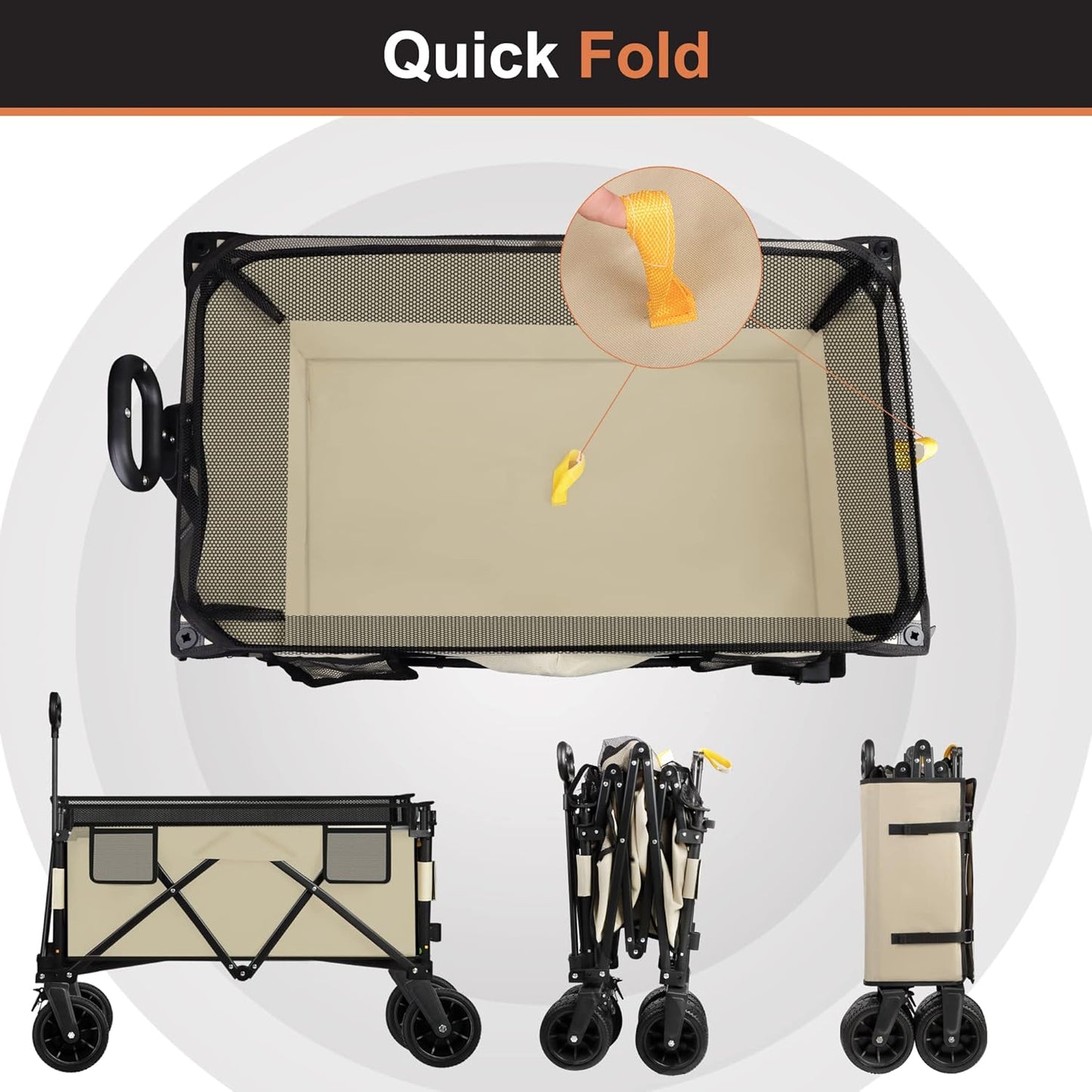 🛒 230L All-Terrain Folding Wagon – Heavy‑Duty, Collapsible & Adventure Ready 🏕️