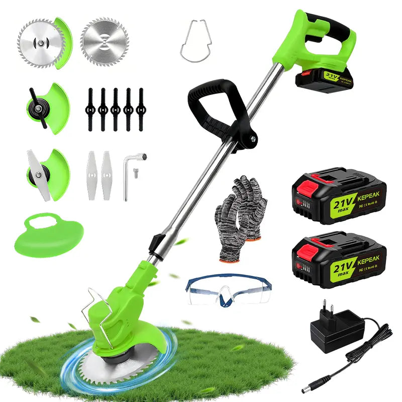 🌿 Cordless Weed Wacker – 2 Batteries, Lightweight Trimmer